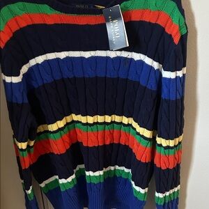 Polo by Ralph Lauren Men's Colorful Striped Crewneck Sweater